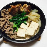 フライパンで！すき焼き風〜肉豆腐